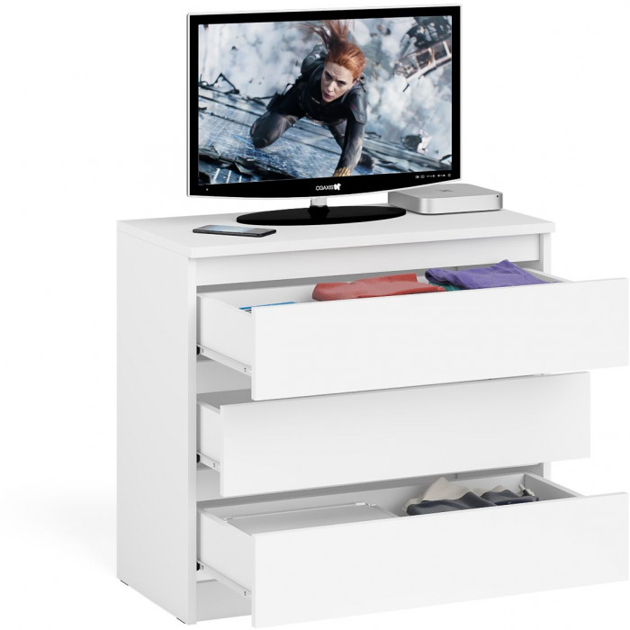 Мори Комод МК800.1, цвет белый, ШхГхВ 80,4х41х73 см.