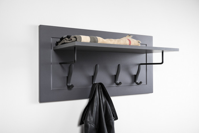 Остин Прихожая 08, цвет серый графит/дуб крафт золотой, ШхГхВ 159,7х54,3х229,6 см., универсальная сборка