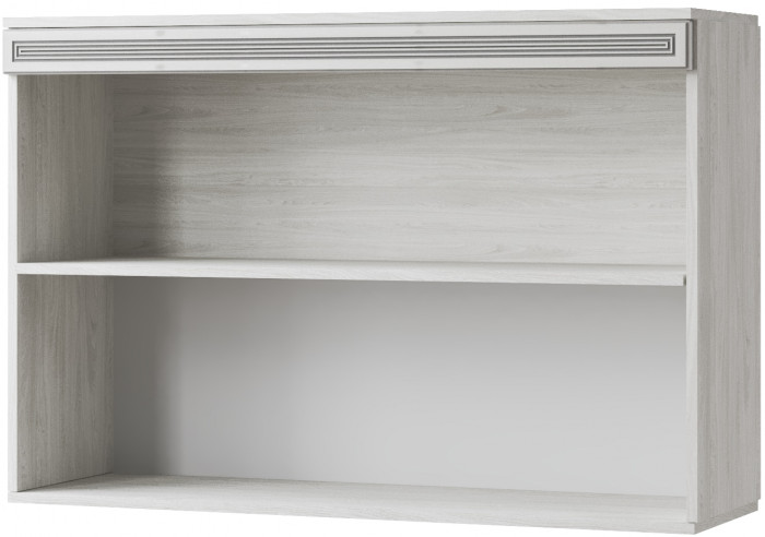 Ливорно Полка навесная ЛН-3 ясень анкор светлый патина серебро